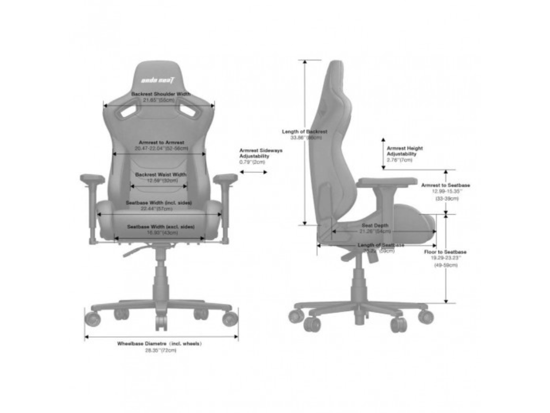 AndaSeat Kaiser Frontier XL Gaming Chair – Gray, Ergonomic Support AndaSeat Kaiser Frontier XL Gaming Chair – Gray, Ergonomic Support
